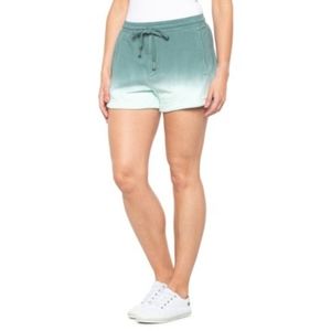 Young Fabulous & Broke Surf Ombre Green Knit Rilled Cuff Shorts Medium
